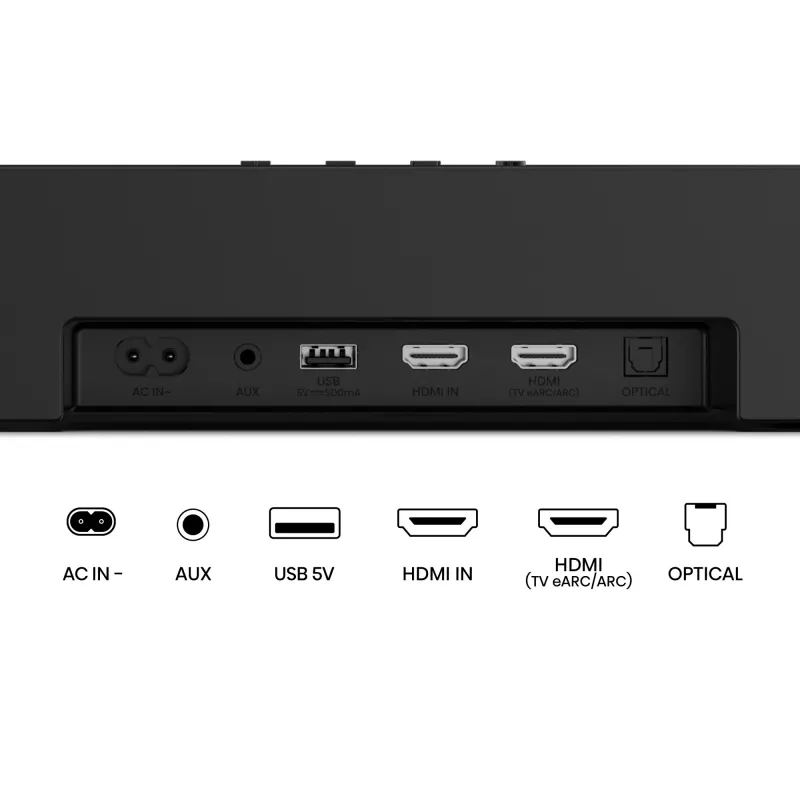Soundbar Hisense AX5140Q 5.1.4 Dolby Atmos, 600 W RMS, bezdrôtový subwoofer 280 W, čierny