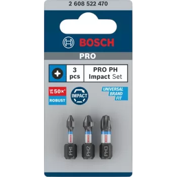 Sada bitov do skrutkovača Bosch Phillips 3-dielna 2608522470
