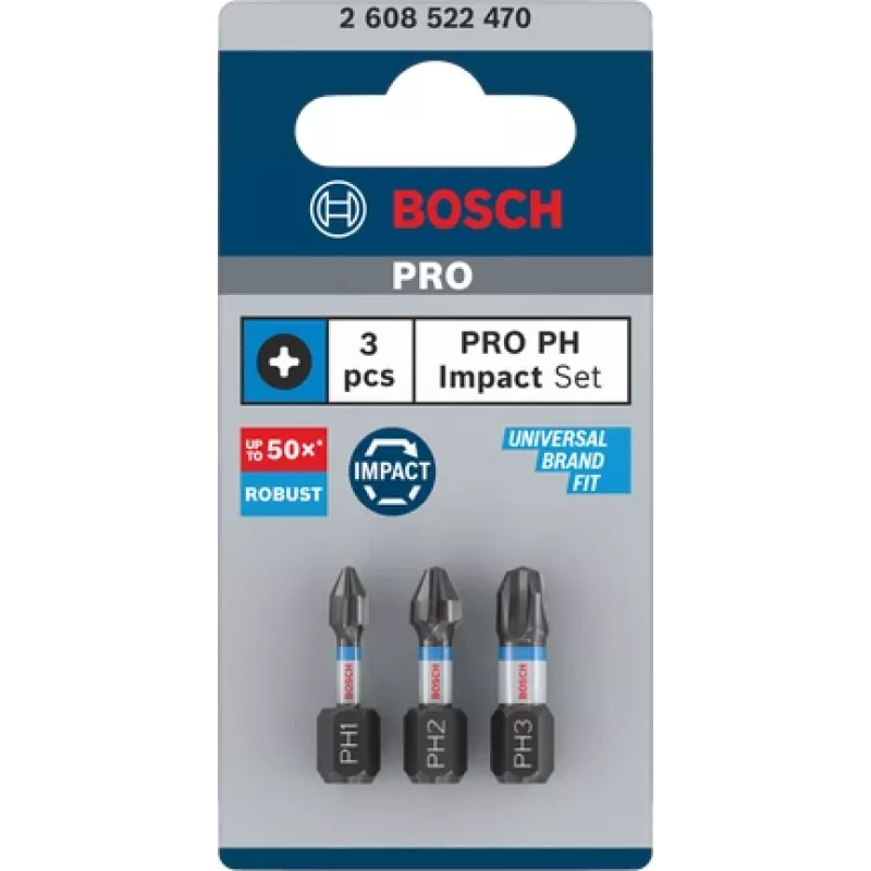 Sada bitov do skrutkovača Bosch Phillips 3-dielna 2608522470