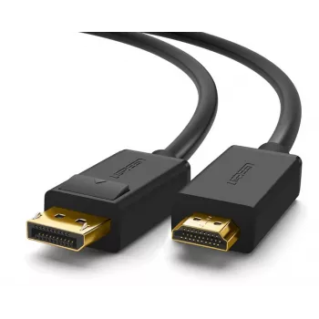 Video kábel/adaptér Ugreen 10239 1,5 m DisplayPort na HDMI čierny