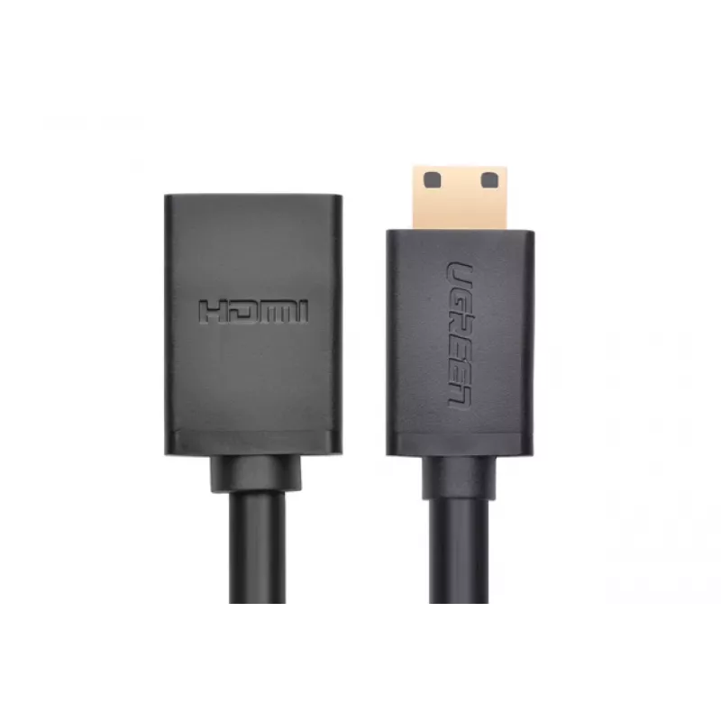HDMI kábel Ugreen 20137 Mini-HDMI konektor samec na HDMI konektor samica čierny zlatý