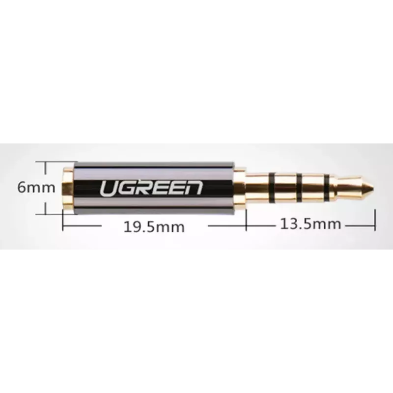 Ugreen Adaptér 2,5 mm (konektor samica) na 3,5 mm (konektor samec) Micro-Jack na Mini-Jack adaptér čierny (20502)