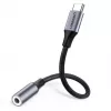 Mobilný telefónny kábel Ugreen 30632 USB-C na 3,5 mm čierny