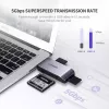 Čítačka kariet UGREEN 50541 USB 3.2 Gen 1 (3.1 Gen 1) — CF, SD, MicroSD, Memory Stick, oceľ, 5000 Mbit/s
