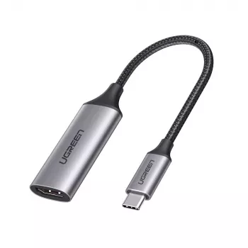 Ugreen 70444 videokábel adaptér HDMI Type-A (štandard) USB Type-C hliník, čierna