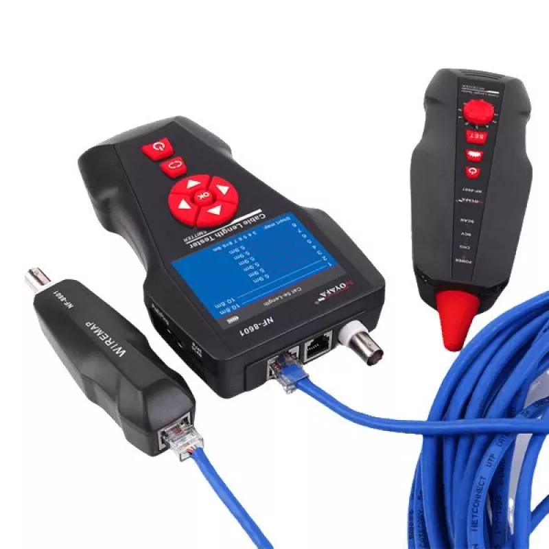 Tester káblov LYNX CS TLCD88 — LCD tester pre Cat3/Cat5E/Cat6 a PoE detekciu