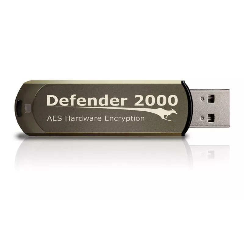iStorage Kanguru Defender 2000 FIPS 140-2 certifikovaný, 16 GB USB flash disk USB Type-A 2.0 hnedý