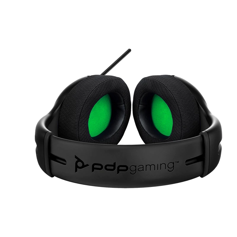PDP LVL50 headset káblový s hlavovým mostom herný čierny, zelený, sivý