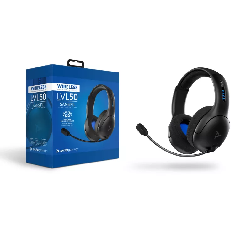 PDP LVL50 headset bezdrôtový s hlavovým mostom herný čierny