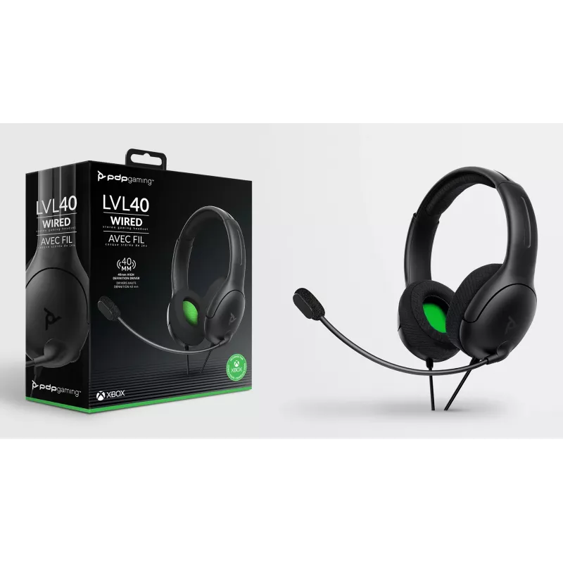 PDP LVL50 káblový stereo headset XBSX, káblový, herný, headset, čierny