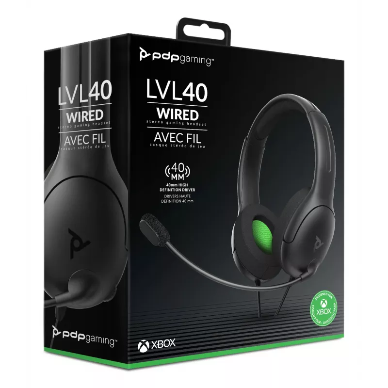 PDP LVL50 káblový stereo headset XBSX, káblový, herný, headset, čierny