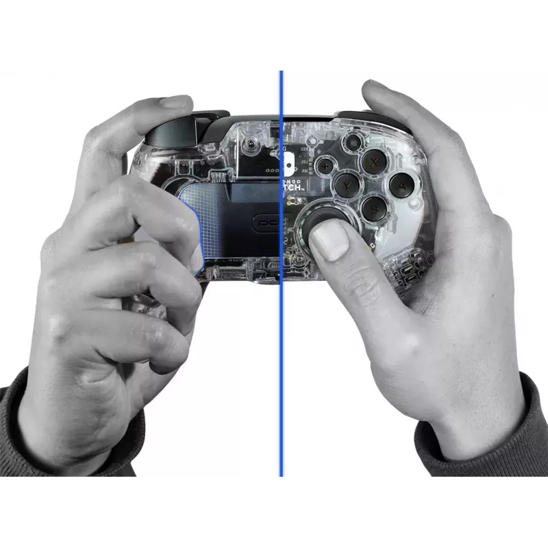 PDP Afterglow čierny, transparentný gamepad analógový / digitálny Nintendo Switch, Nintendo Switch Lite, Nintendo Switch OLED