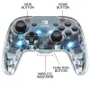 PDP Afterglow čierny, transparentný gamepad analógový / digitálny Nintendo Switch, Nintendo Switch Lite, Nintendo Switch OLED
