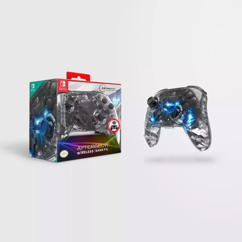 PDP Afterglow čierny, transparentný gamepad analógový / digitálny Nintendo Switch, Nintendo Switch Lite, Nintendo Switch OLED