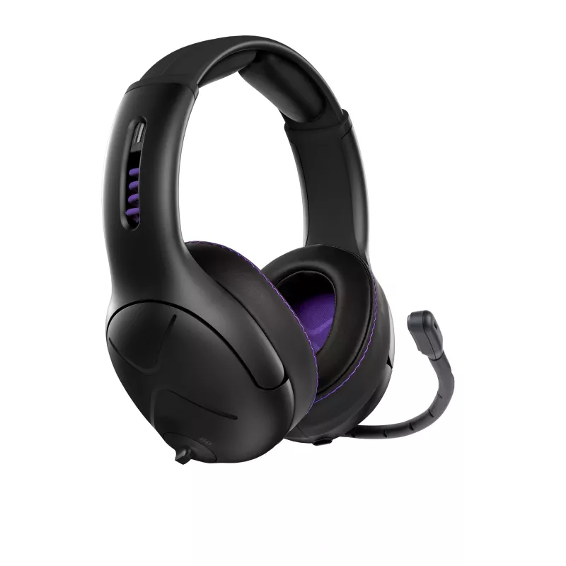Headset VICTRIX Gambit Wireless — káblový & bezdrôtový, 20–20000 Hz, 2 m kábel, 301 g, čierna/fialová