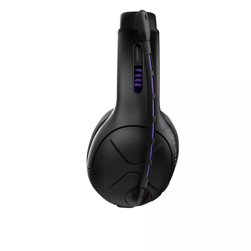 Headset VICTRIX Gambit Wireless — káblový & bezdrôtový, 20–20000 Hz, 2 m kábel, 301 g, čierna/fialová