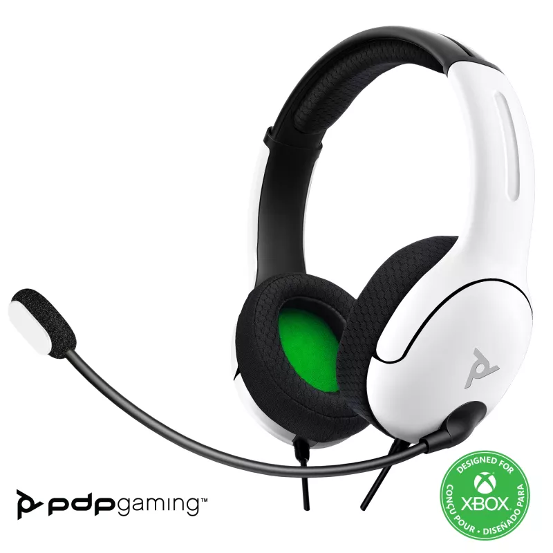 PDP LVL40 headset káblový s hlavovým mostom herný biely