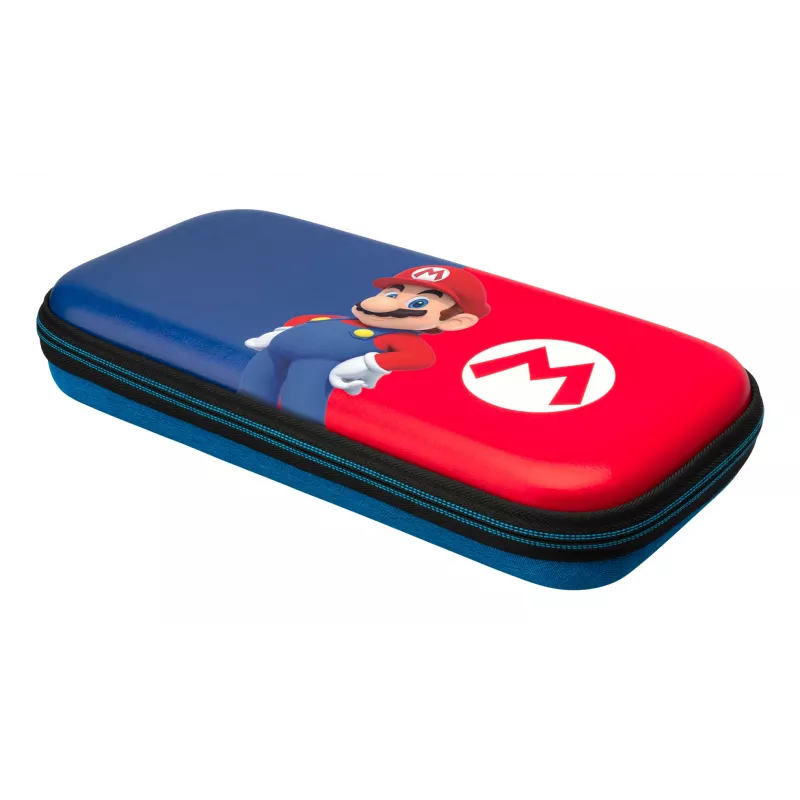 Pevné puzdro PDP tenké Deluxe Power Pose Mario pre Nintendo – modré/červené