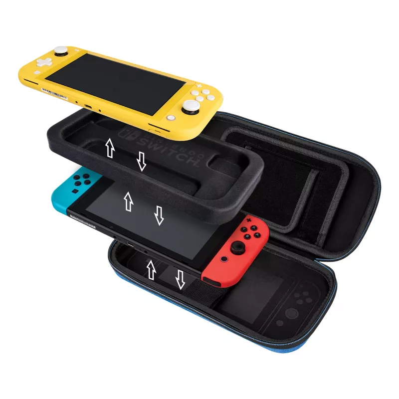 Pevné puzdro PDP tenké Deluxe Power Pose Mario pre Nintendo – modré/červené