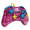 PDP Rock Candy: Bubblegum Peach Pink, priesvitný USB gamepad analógový / digitálny Nintendo Switch, Nintendo Switch Lite, Nintendo Switch OLED