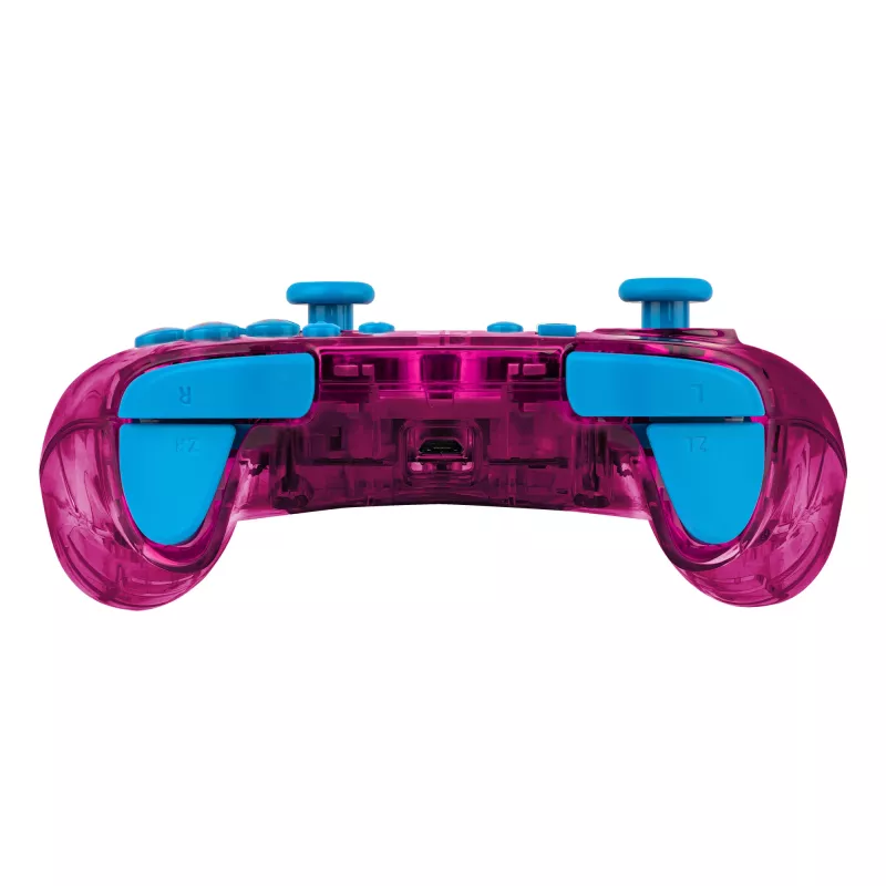 PDP Rock Candy: Bubblegum Peach Pink, priesvitný USB gamepad analógový / digitálny Nintendo Switch, Nintendo Switch Lite, Nintendo Switch OLED