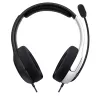 PDP LVL40 headset káblový headset s hlavovým mostom herný čierny, biely