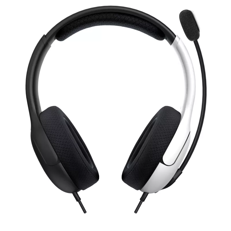 PDP LVL40 headset káblový headset s hlavovým mostom herný čierny, biely