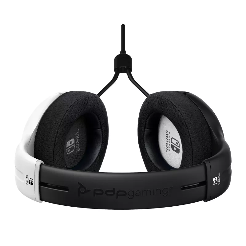 PDP LVL40 headset káblový headset s hlavovým mostom herný čierny, biely