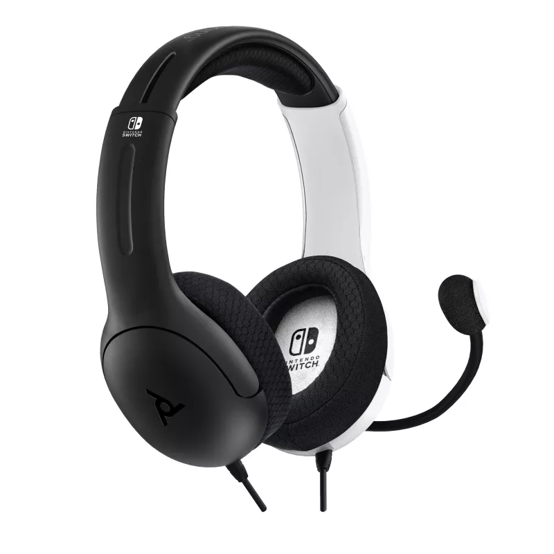 PDP LVL40 headset káblový headset s hlavovým mostom herný čierny, biely
