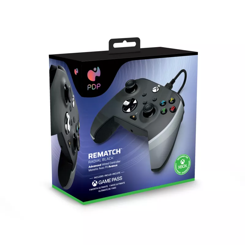 PDP Rematch čierny, biely USB gamepad analógový PC, Xbox One, Xbox Series S, Xbox Series X
