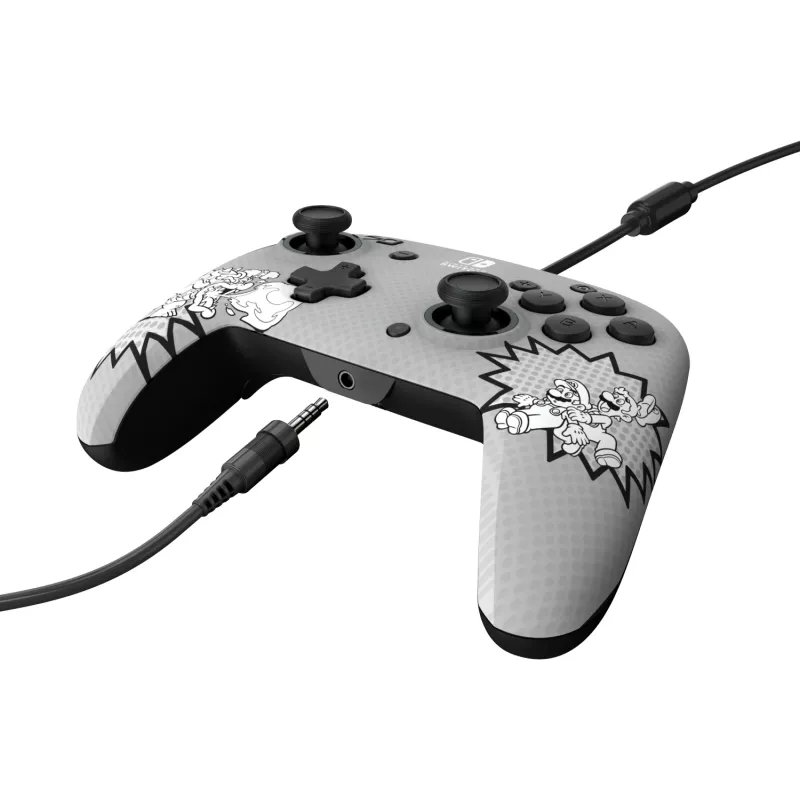 PDP REMATCH: Comic Attack čierny, sivý, biely USB gamepad analógový / digitálny Nintendo Switch, Nintendo Switch OLED