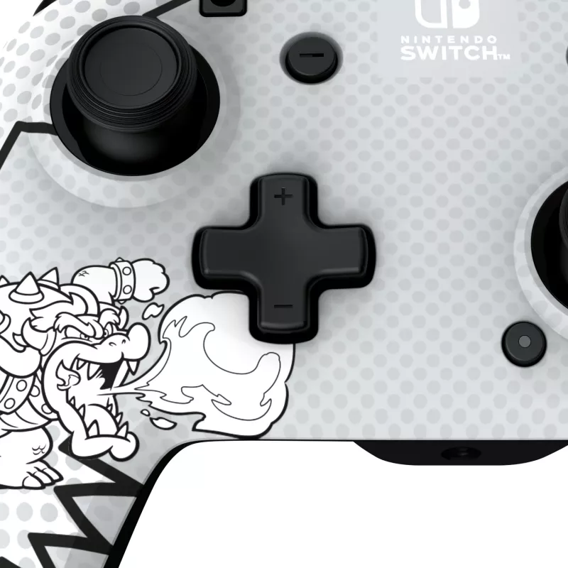 PDP REMATCH: Comic Attack čierny, sivý, biely USB gamepad analógový / digitálny Nintendo Switch, Nintendo Switch OLED