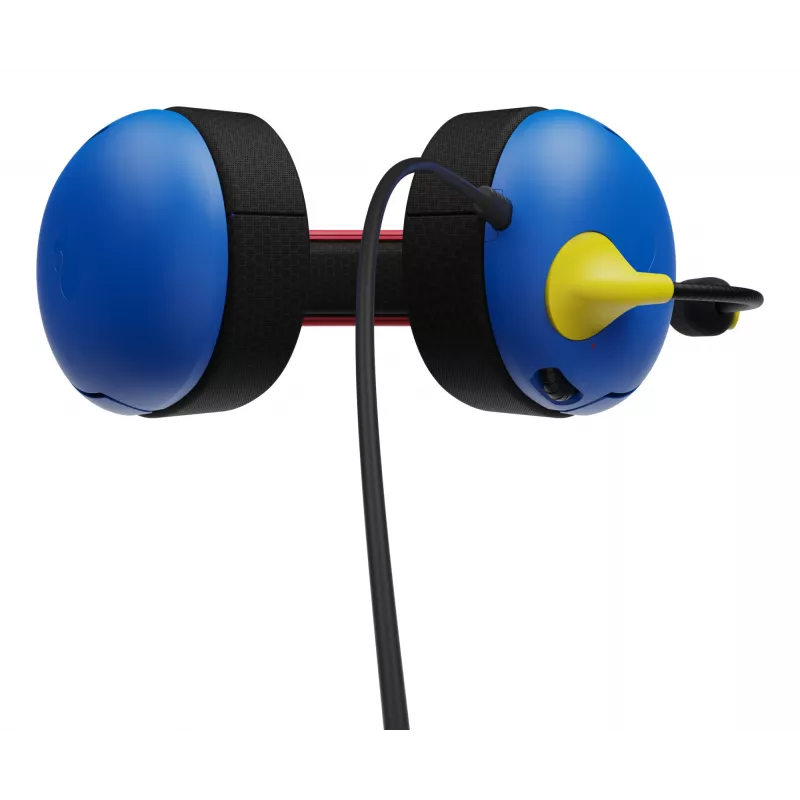 PDP LVL40 headset s káblom, cez hlavu, herný, modrý, červený