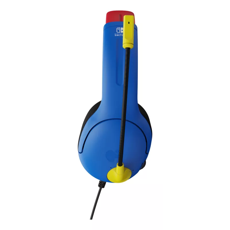 PDP LVL40 headset s káblom, cez hlavu, herný, modrý, červený
