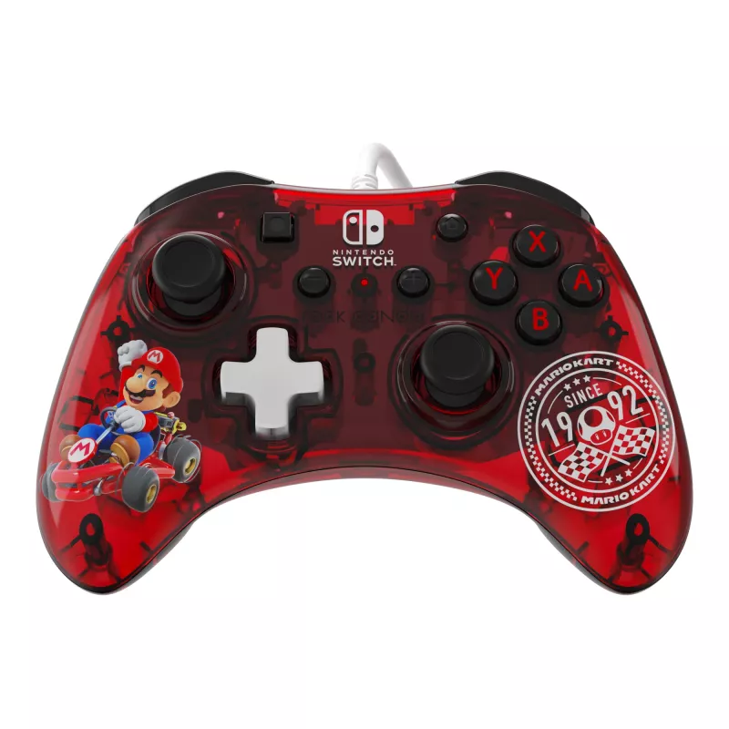 PDP Rock Candy: Mario Punch červený, priehľadný USB gamepad, analógový/digitálny, Nintendo Switch, Nintendo Switch Lite, Nintendo Switch OLED