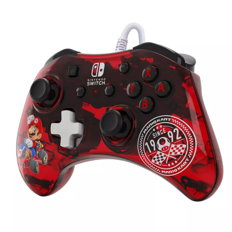 PDP Rock Candy: Mario Punch červený, priehľadný USB gamepad, analógový/digitálny, Nintendo Switch, Nintendo Switch Lite, Nintendo Switch OLED