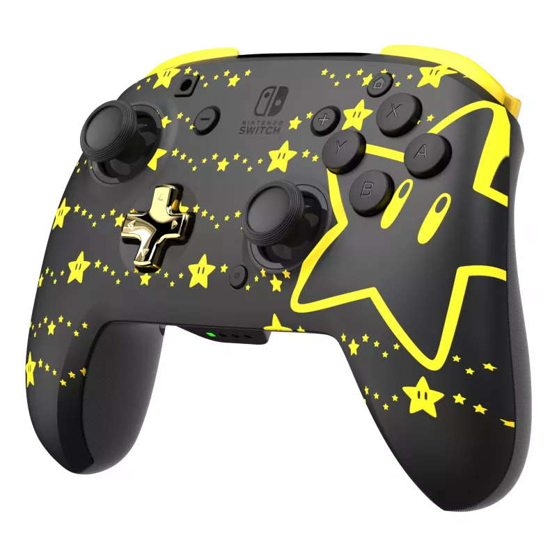 PDP REMATCH GLOW čierny, žltý gamepad, analógový/digitálny, Nintendo Switch, Nintendo Switch OLED