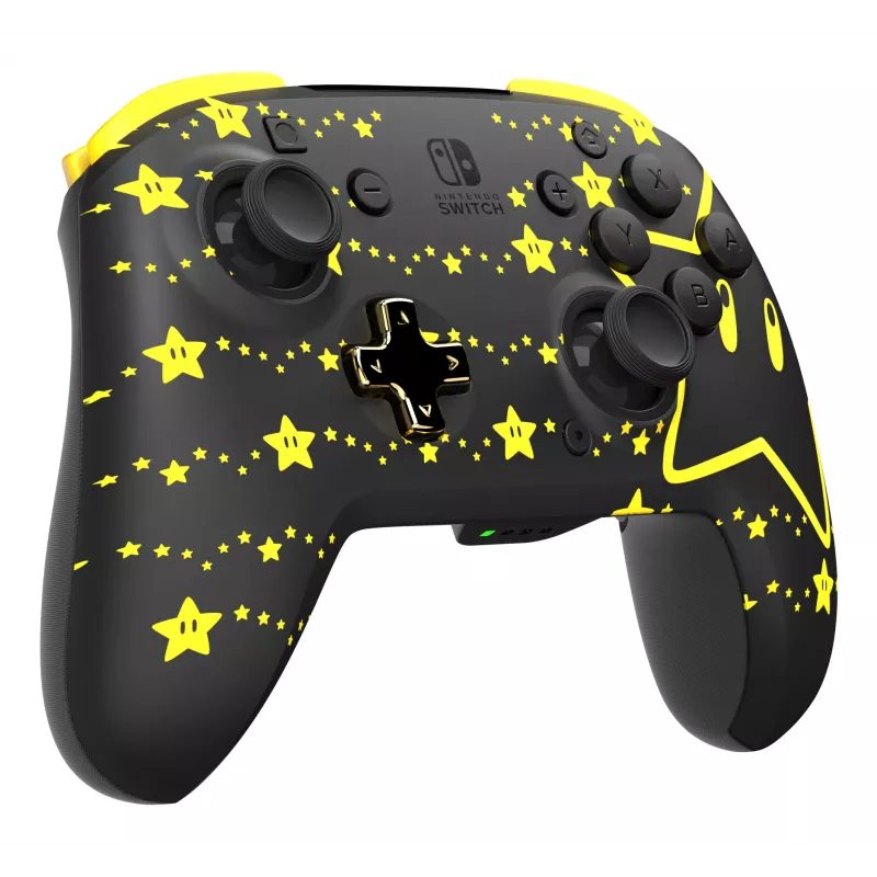 PDP REMATCH GLOW čierny, žltý gamepad, analógový/digitálny, Nintendo Switch, Nintendo Switch OLED