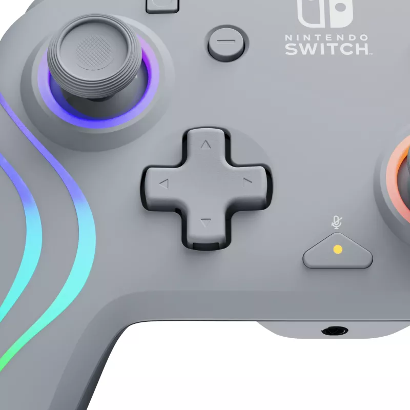 PDP Afterglow Wave sivý USB gamepad, analógový/digitálny, Nintendo Switch, Nintendo Switch OLED