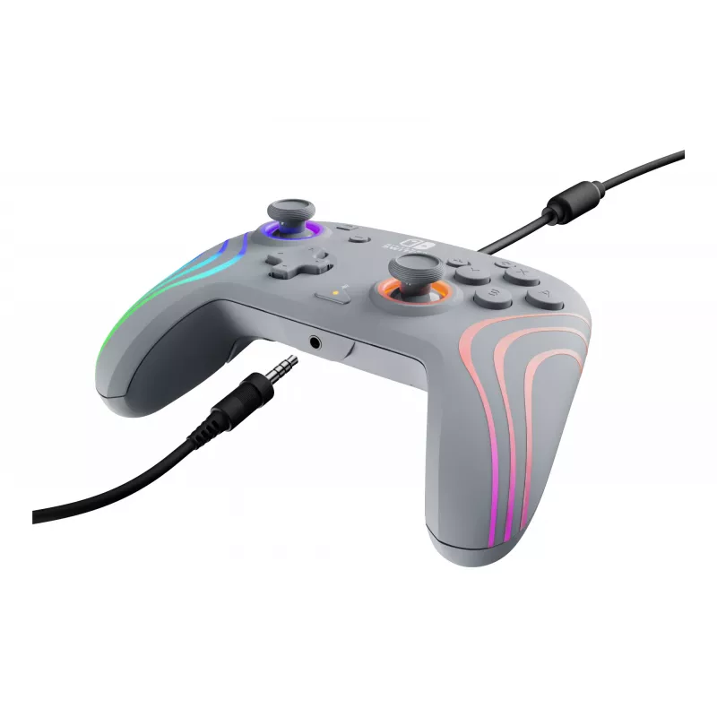 PDP Afterglow Wave sivý USB gamepad, analógový/digitálny, Nintendo Switch, Nintendo Switch OLED
