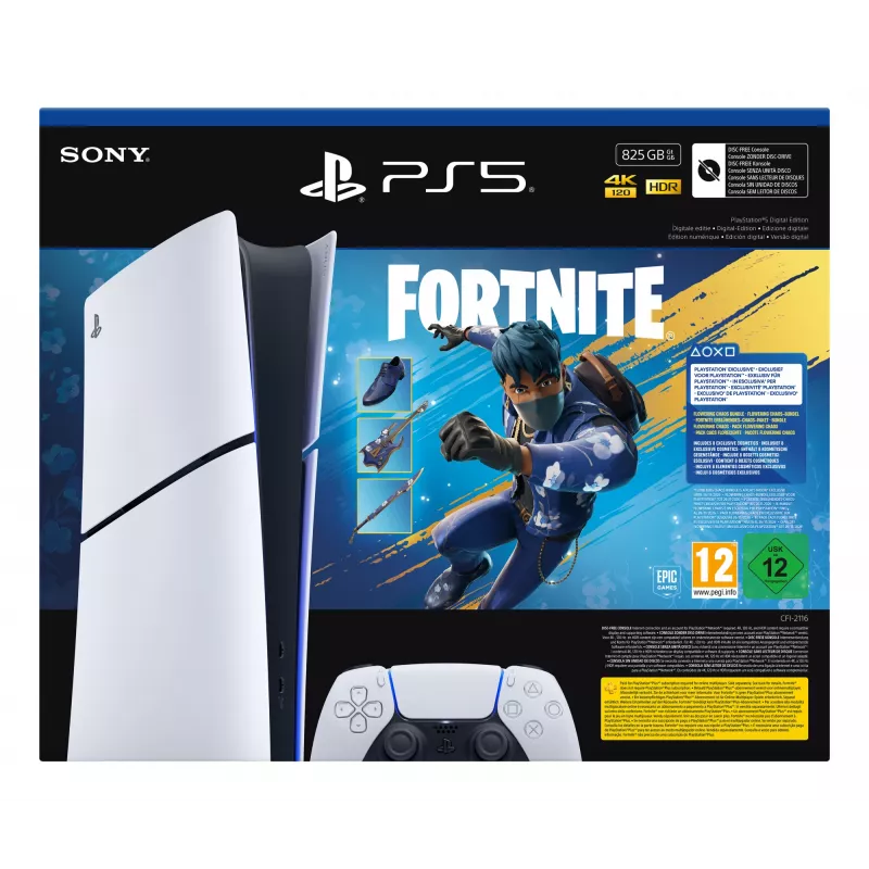 Sony PlayStation 5 (modelová skupina - slim) Digital Edition, Fortnite Flowering Chaos Bundle