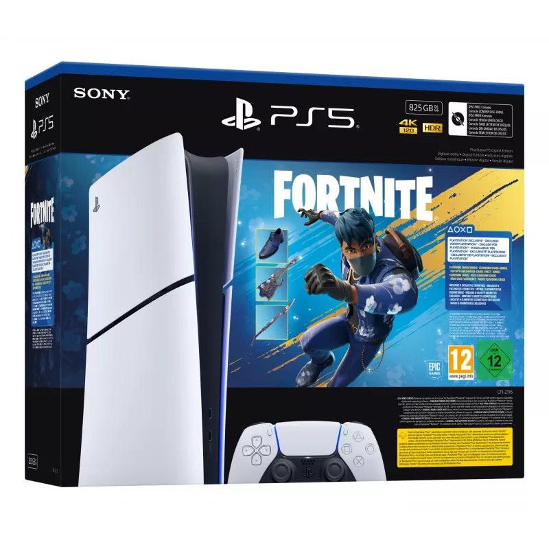 Sony PlayStation 5 (modelová skupina - slim) Digital Edition, Fortnite Flowering Chaos Bundle