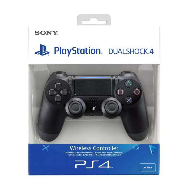 Sony DualShock 4 V2 Jet čierny, gamepad, PlayStation 4, D-pad, analógový/digitálny, rôzne, s káblom & bez kábla