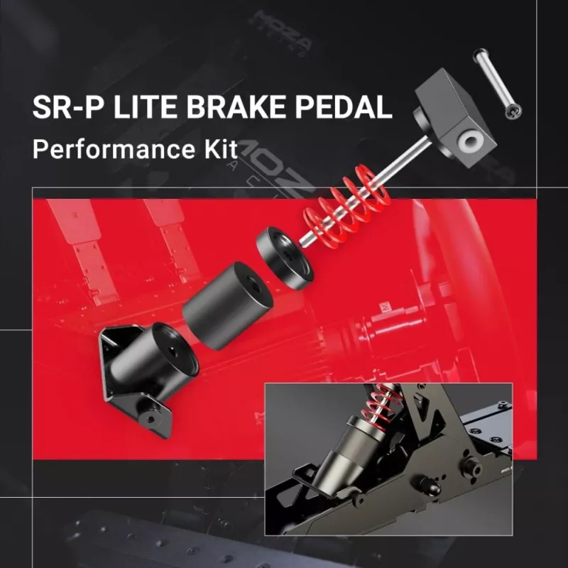 Moza Racing SR-P Lite sada príslušenstva, PC, sada výkonu pedálov, čierna, červená, strieborná, MOZA, SR-P Lite, 1 ks