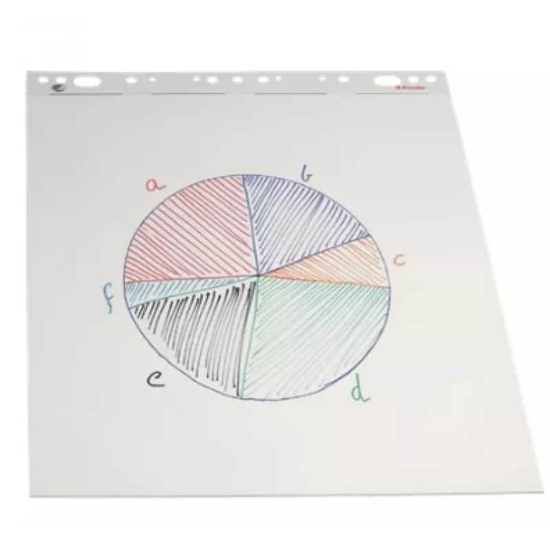 Esselte blok na flipchart 59x80cm 70g/m² 50 listov, biely, 59x83, 50 listov, 70 g/m²