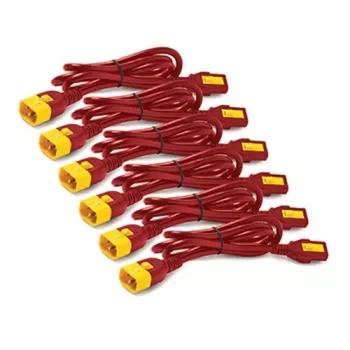 APC Power Cord Kit (6 ks), uzamykateľný, C13 na C14, 1,8 m, červený