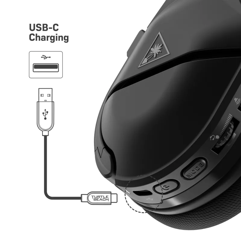 Headset Turtle Beach Stealth 600 Gen 2 MAX – káblový a bezdrôtový, USB-C, okolo uší, 20–20000 Hz, čierny