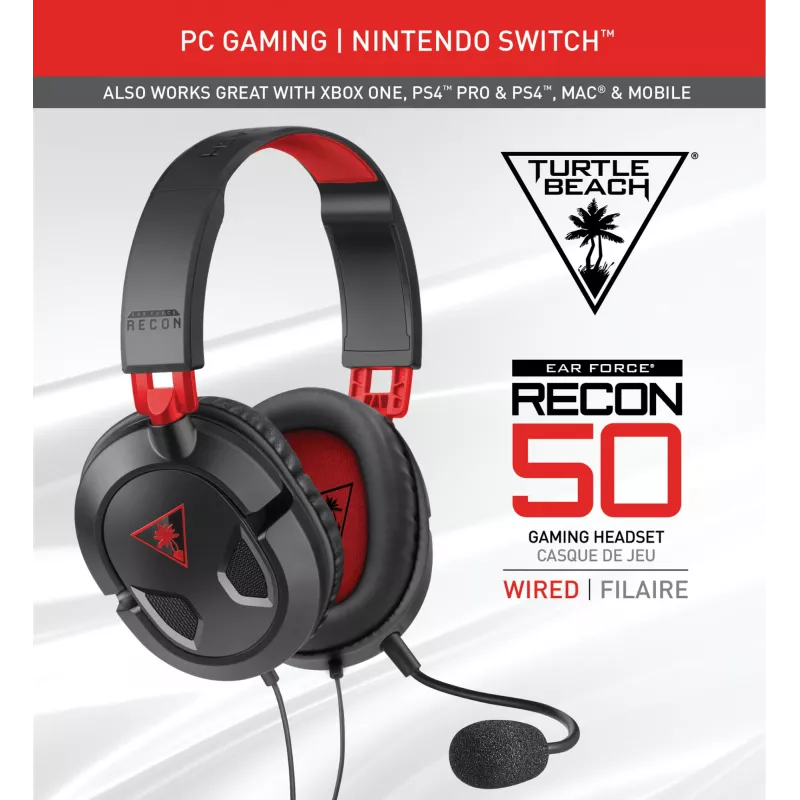 Turtle Beach Recon 50 headset káblový herný headset – PC, Xbox Series X alebo S, Xbox One, PS5 a PS4