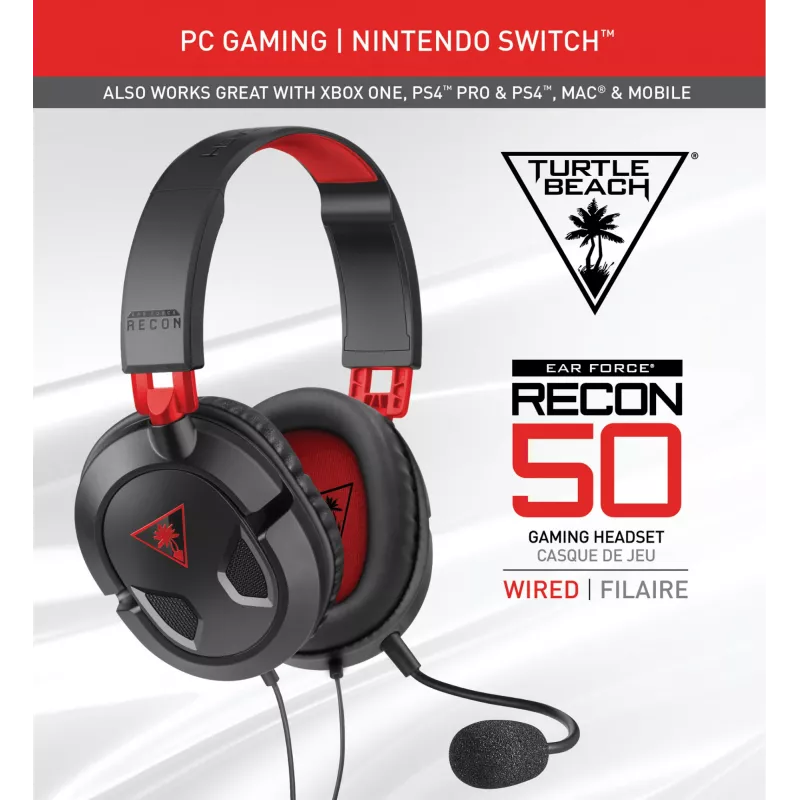 Turtle Beach Recon 50 headset káblový herný headset – PC, Xbox Series X alebo S, Xbox One, PS5 a PS4