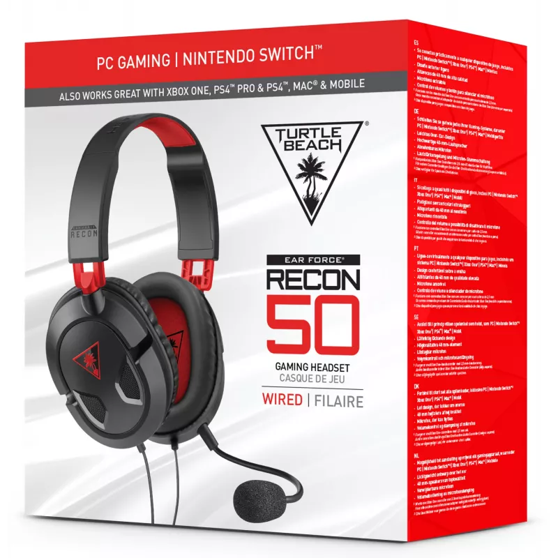 Turtle Beach Recon 50 headset káblový herný headset – PC, Xbox Series X alebo S, Xbox One, PS5 a PS4